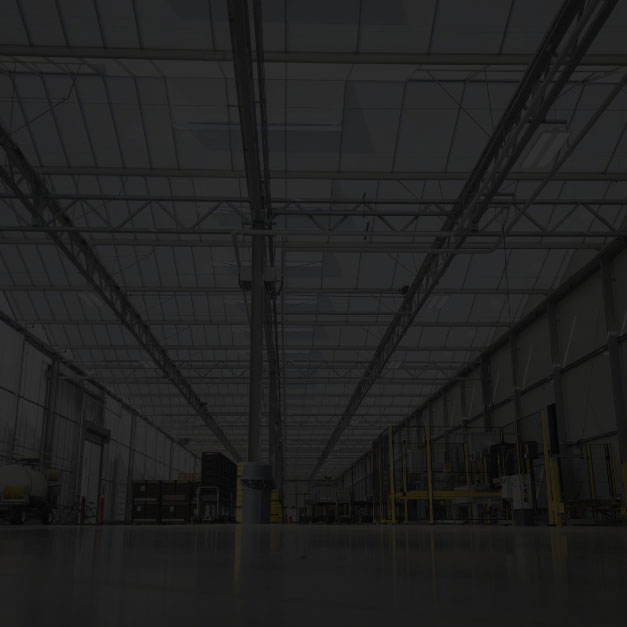 interior view of a warehouse with glass ceiling